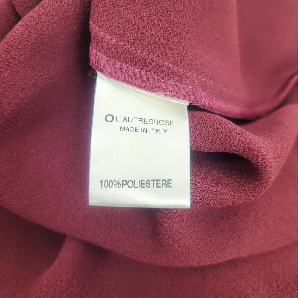 L'autre Chose Burgundy Dress Size 38 Italian US 6 Sleeveless Knee Length NWT - Picture 8 of 9